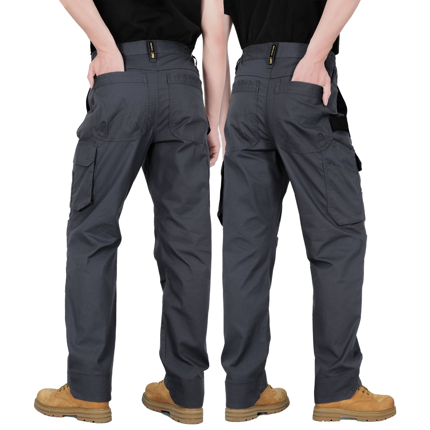 6OZ Lightweight Rip stop FR Stretch Cargo Reinforced Work Carpenter Pants-8528