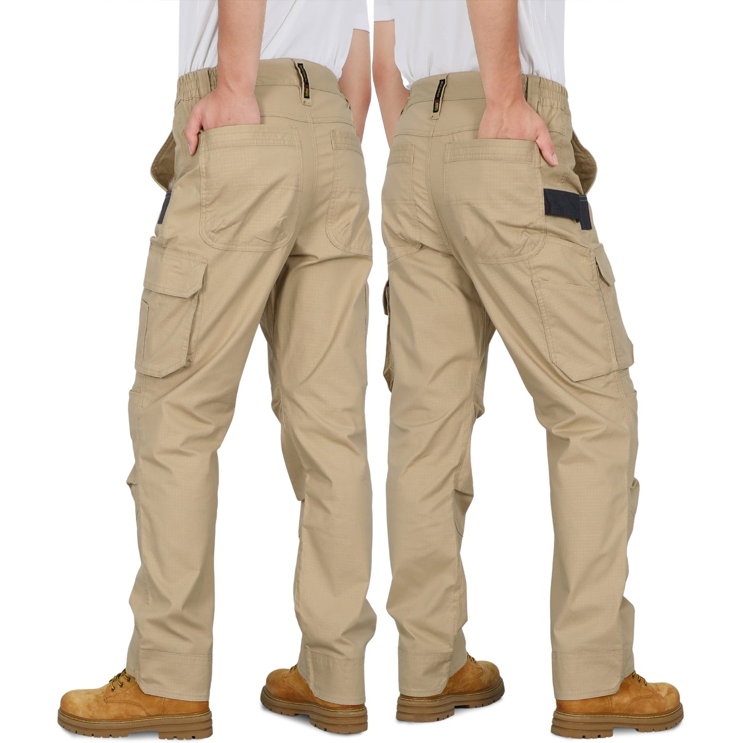 6OZ Lightweight Rip stop FR Stretch Cargo Reinforced Work Carpenter Pants-8528