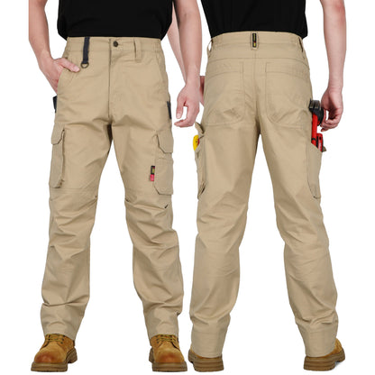 6OZ Lightweight Rip stop FR Stretch Cargo Reinforced Work Carpenter Pants-8528